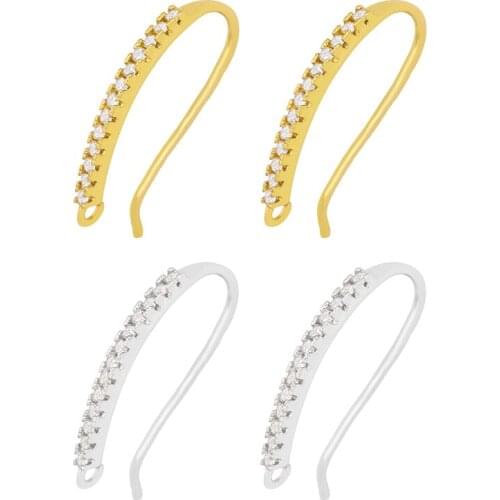 OCESRIO Zirconia Genuine Copper Earring Hooks Earring Making Supplies Earring Hook Findings Jewellery Crafts Wholesale erha075