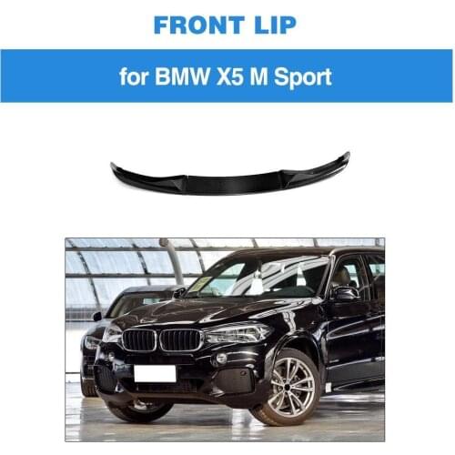 3PCS Carbon Fiber Front Lip Spoiler Chin Protector Apron for BMW X5 M SPORT 2014 - 2018