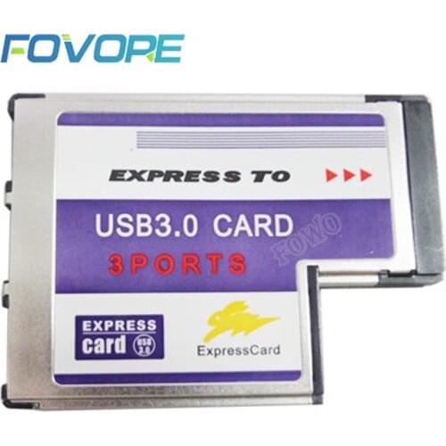 Hot Selling High Quality 3 Port Hidden Inside USB 3.0 USB3.0 to Expresscard Express Card 54 54mm Adapter Converter