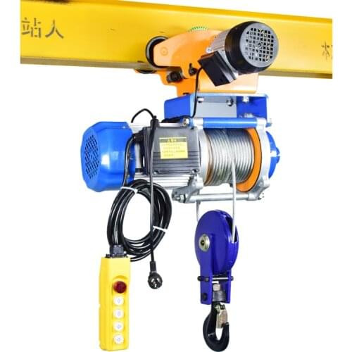 Crane household 2 ton small hoist with sports car 380v 1 ton electric hoist 220v remote control lifting crane