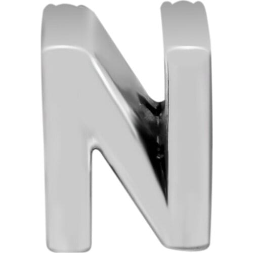 Authentic 925 Sterling Silver Letter N Alphabet Beads for Jewelry Making Silver Charm Fits Pandora Bracelet Women Gift kralen
