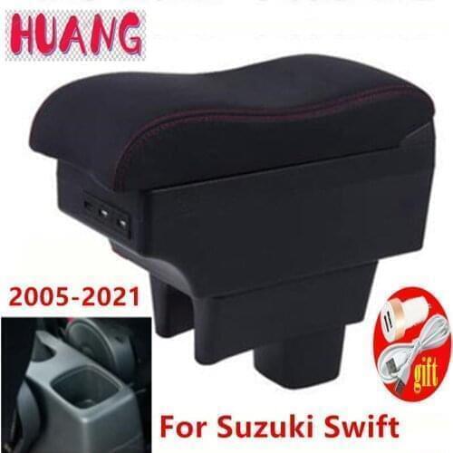For Suzuki Swift Armrest Box For Suzuki Swift 2005-2021 Car Armrest car accessories interior storage Box Retrofit parts