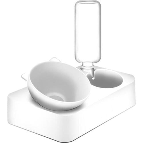 Automatic Pet Cats Dogs Feeder Bowl Automatic Water Bowl 0°-15° Adjustable