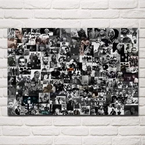 Rapper rap hip hop gangsta musicians collection fabric poster living room home wall decorative canvas silk art print KA559