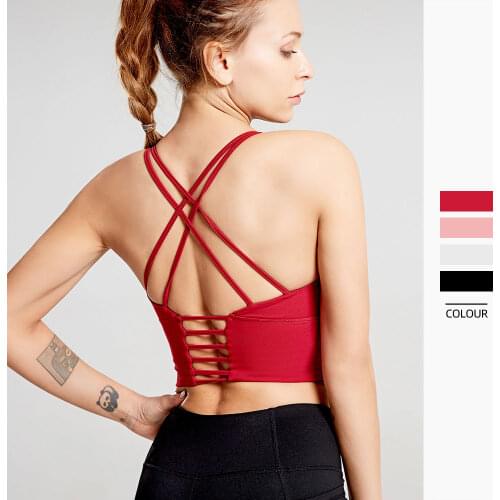 Sports Top Vest Beauty Back Sports Bra Top Shock-Proof Gathering High-Intensity Sport Bh Yoga Underwear Fitness Bra