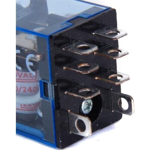 10A 240VAC / 10A 28V 8Pin 2NO 2NC LY2NJ LY2N J LED Lamp DPDT