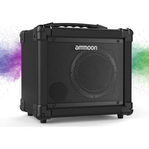 Ammoon GA-10 10W Electric Guitar Amplifier Amp BT Speaker Supports Clean/Distortion Modes AUX IN Gain Bass Treble Volume Control