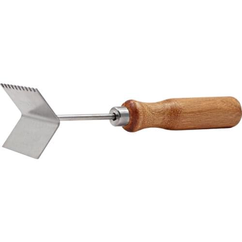 Beekeeping Honey Knife Shovel Wooden Handle Cutter Honey Scraper Bee Shovel Comb Uncapping Fork Beekeeping Tools Honey Knife