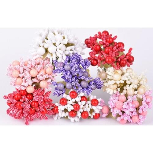 10 Heads / Mulberry Cherry Bouquet Fake Flower Home Decoration Florist Setting Living Room