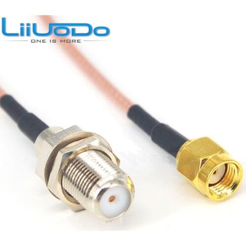 10 Pieces RP SMA - F Adapter RP SMA Male to F Female Connector Pigtail Cable RG316 10CM