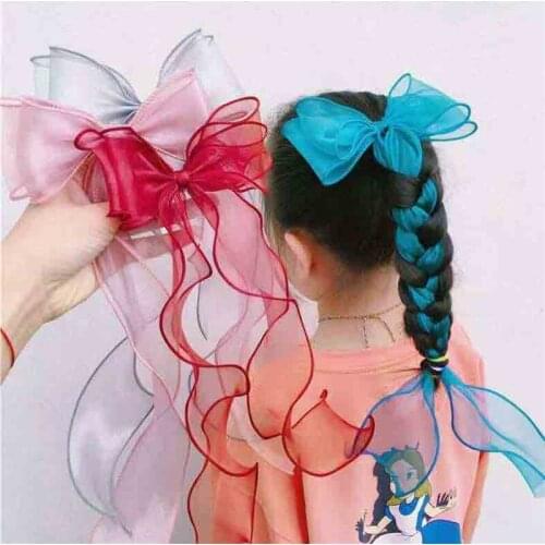 2Pcs/Set Net Yarn Bow Hairpin Simple And Cute Princess Hair Accessories New Products Issued In The Spring Of 2021