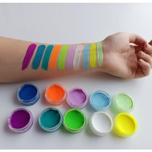 3g Face Paint Fluorescence Children with Water-Soluble Single Color Eye Make Up Liner Customizable Sports Games