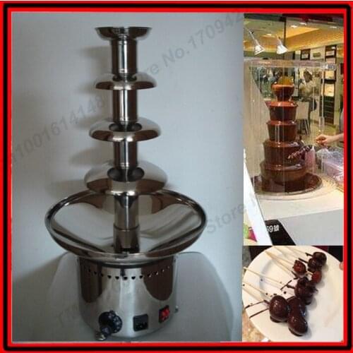 CE 304 stainless steel 4 layers Chocolate Fountain Fondue Event Wedding Children Birthday Festive Christmas Waterfall Machine