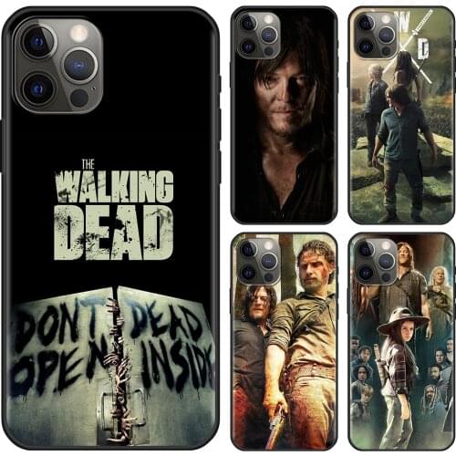 Hot TV The Walking Dead Phone Case For iPhone 12 11 Pro XR Max XR X 8 7 6s 6 Plus SE2020 Cover Soft Funda Black Coque