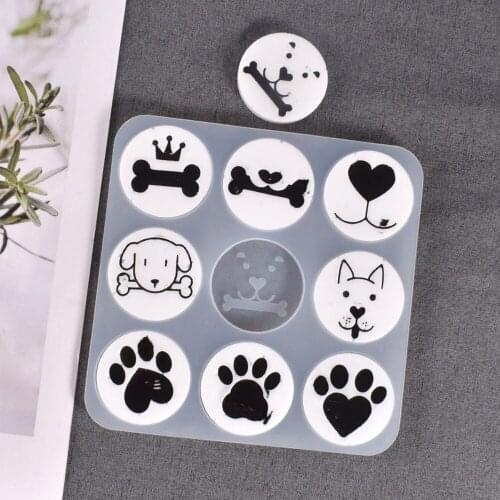 Decoration Mold Mirror Mold Phone Holder Mold Base Mold Diy Animal Pendant Phone Grip Mold 6 Cavity Mold