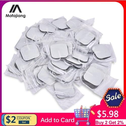 4*4cm/5*9cm EMS Electrode Pads Nerve Muscle Stimulator Silicone Gel Tens Electrodes Digital Acupuncture Physiotherapy TENS Pads