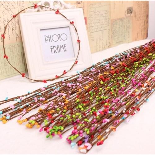 NEW Arrival 40cm 10pcs/lot Artificial Beads Branches Flower Stamen For Home Wedding Party Car Decoration Crafts Flowers