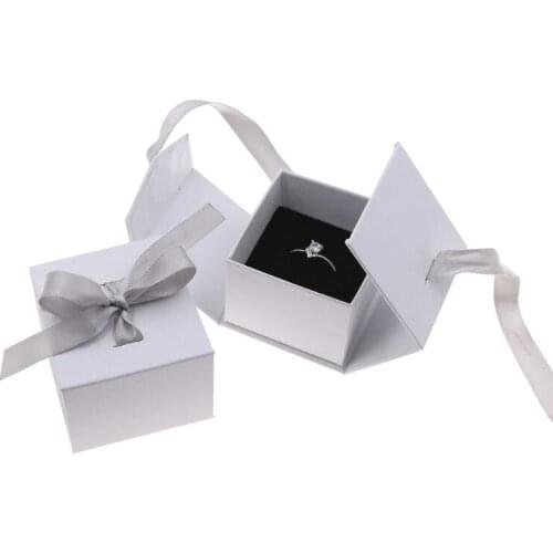 Jewelry Jewelry Box Container Wedding Ring Packing Proposal Engagement Storage Portable Case Organizer Bowknot High End Luxury