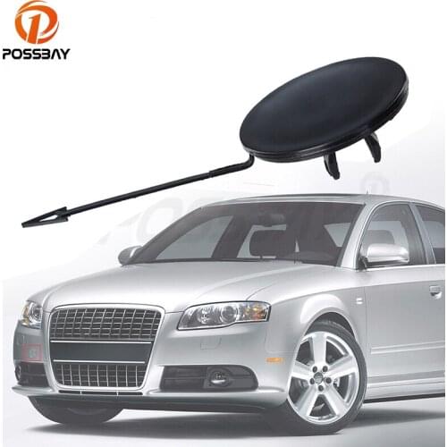 POSSBAY Front Bumper Tow Hook Cover Cap 8E0807241C/8E0807241E for Audi A4/S4 B7 Sedan/Avant Quattro 2005-2008 External Decor