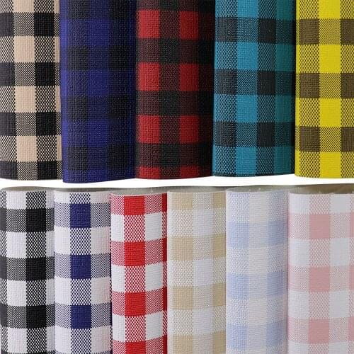 A4 Sheet 8"x11.8" GinghamTarten Faux Leather Leatherette PU Leather Fabric For Bows Bags DIY craft project 1pieces F0426