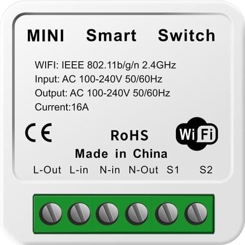 MINI WIFI DIY Switch Smart Home 10A 16A Wall light switch Tuya Smart Life App Timer voice control supports Google Home Alexa