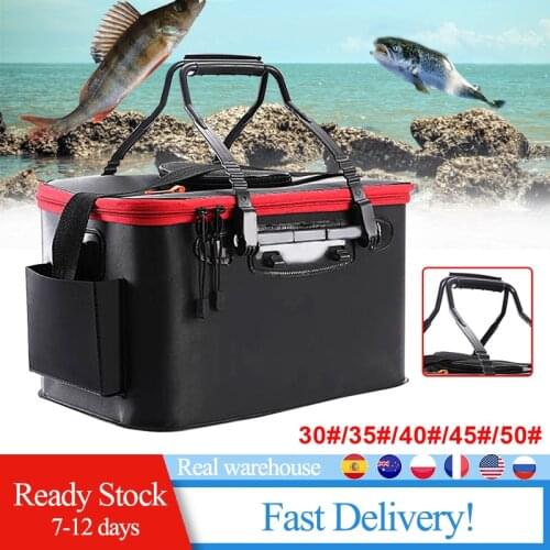 Multifunctional Fishing Bucket Eva Live Fish Portable EVA Fishing Bag Foldable Fishing Bucket Live Fish Box Camping Water