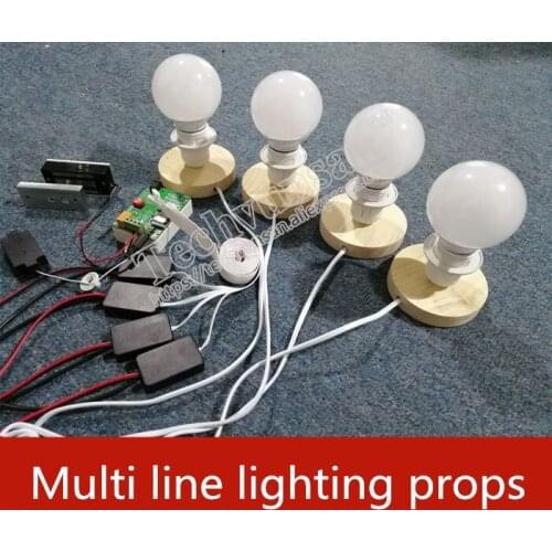Multi-channel lighting props Lamp house light up unlock Takagism game real life room escape room prop