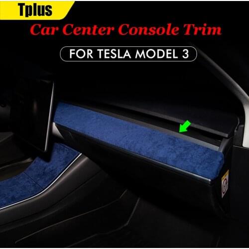 Model 3 Car Dashboard Desk Suede Edge Banding For Tesla Model3 / Y Interior Protection Artificial Fur Modeling Accessories