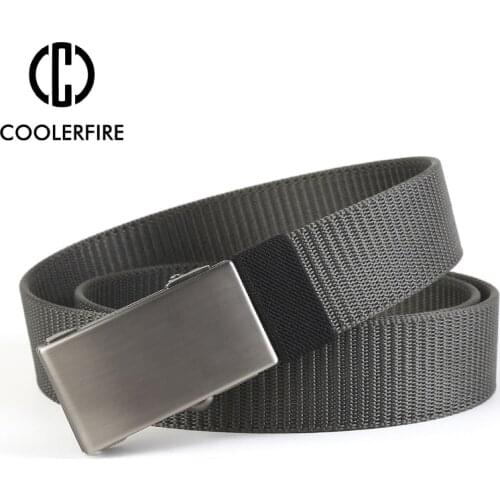 Fashion New Belts for Men Canvas High Quality Metal Buckle Nylon Webbing Belts Casual Leisure Strap HB033