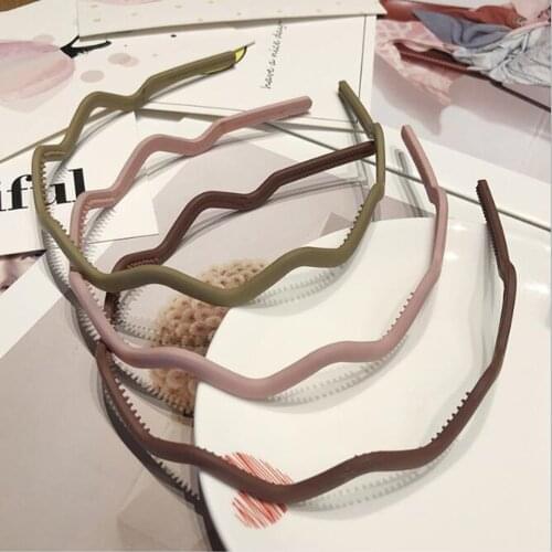 Candy Color Non-slip Wave Headband Sweet Thin Korean Hair Hoop Bezel Hair band Fashion Hair Accessories Headdress Headwear