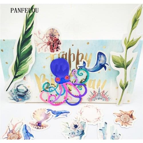 PANFELOU colour octopus metal craft paper die cutting dies Scrapbooking/DIY Thanksgiving Day Easter Embossing mould cards