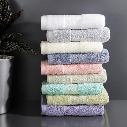 2/4/6/8 Pcs Face Towel Solid Color Pure Cotton Towel 75x35cm Multi-color Optional Fashion Simple High Quality for Home Hotel