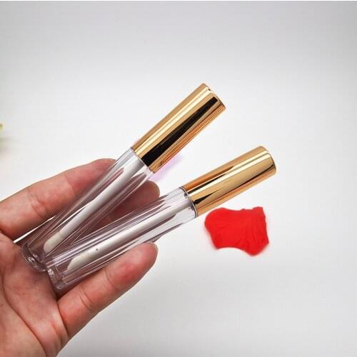Empty Rose Gold Lip Gloss Tube Clear 4.5ml Liquid Maquiagem Concealer Lipstick Rouge Travel Containers Packaging 20pcs/lot