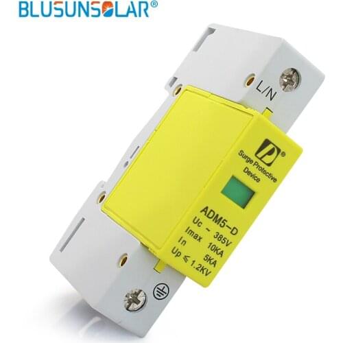 Hot Selling 10 Pieces/lot SPD 1P 10KA 385V AC High Quality House Low-Voltage Lightning Arrester Surge Protection Device Solar