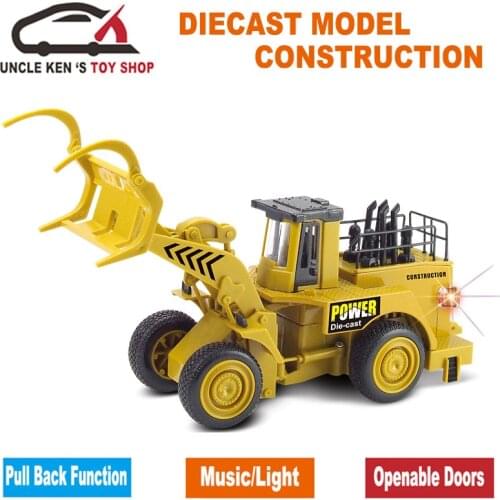 Diecast Forestry Log Loader Grapple Replica, Excavator Tractor, Caterpillar Model Cars, Boys Toys With Functions/music/light