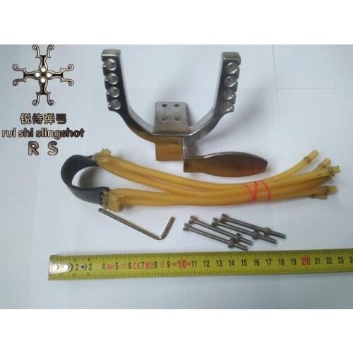 Stainless steel Foot-operated Bow gate Polishing treatment slingshot DIY KITS Mechanical Crossbow Bow and arrow Accessories