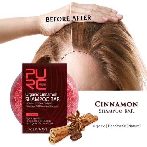 Original Hair Thickening Cinnamon Shampoo Bar Enhance Hair Root Anti Hair Loss Restoration Grow Hair Soap Hair Care