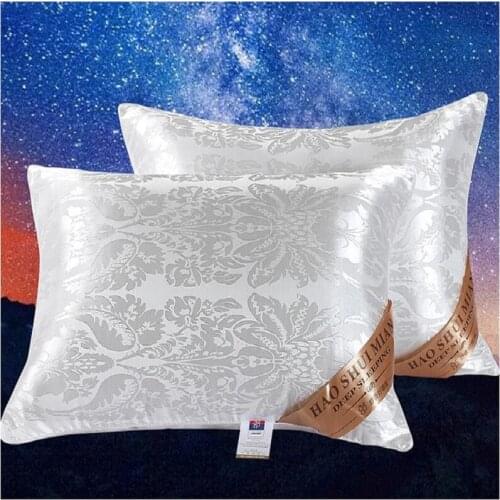 UBRUSH Silk Pillow Protect Neck Smooth Soft Good Sleep For Home Hotel 3 Color 48*74CM High Quality Filling Good Gift Pillow