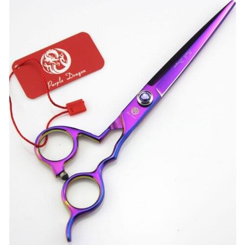 TOPPEST 7.0 in. Purple Hairdressing Scissors With Bag Japan 440C 62HRC Home & Salon Dogs Cats Pet Cutting Shears Hair Scissors