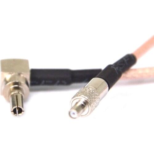 100 Pieces CRC9 male rightangle to ts9 female Connector Cable Pigtail RF Extension RG316 15cm Cable