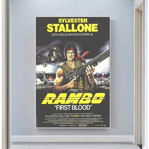 V0719 First Blood (4) Vintage Classic Movie Wall Silk Cloth HD Poster Art Home Decoration Gift