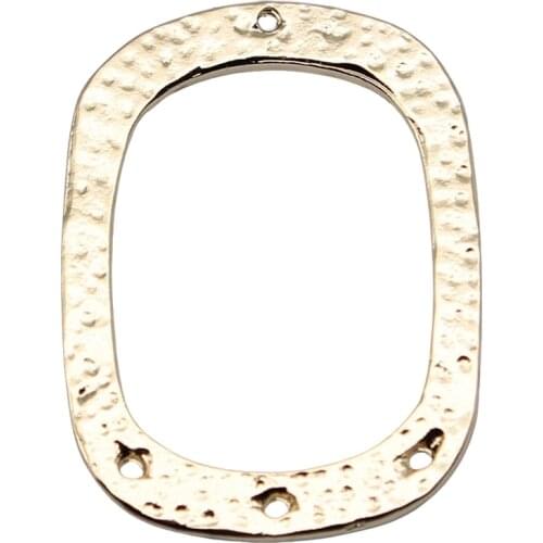 WYSIWYG 2pcs 26x35mm Geometric Charms Pendant For Jewelry Making High Quality KC Gold Color Earring Making Charms