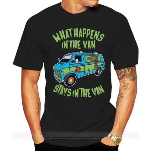What Happens In The Van Stays In The Van Mens Funny Scooby T-Shirt Doo Cartoon Male Female Tee Tshirt