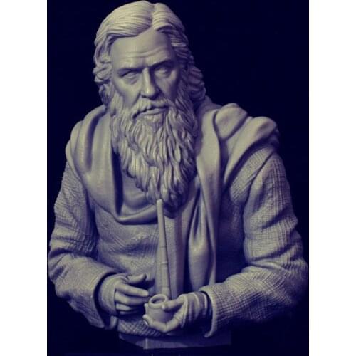 1/12 PILGRIM Old Man Holding A Pipe Figure Resin Bust X333