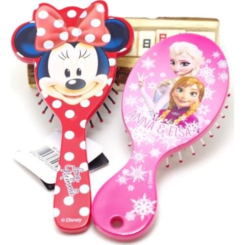 Disney 1Pc Salon Detangling Kids Gentle Anti-static Brush Tangle Wet & Dry Bristles Handle Tangle Comb Curly Hair Brush Combs