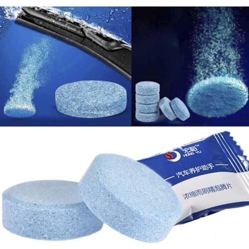 10pcs Condensed Effervescent Tablet Wiper Car Windshield Glass Washer Solid Wiper Concentrated Conventional Cleaner Tablet