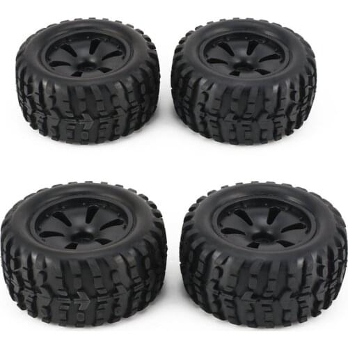 2 Pair 120mm 1 : 10 Tire Monster Truck Rim Wheel For Hpl Savage Racing RC Car Fine Workmanship