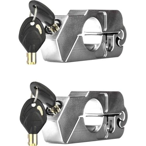 2pcs Motorbike Brake Lock Anti Theft Handlebar Throttle Grip Lock with Keys