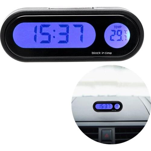 2 In 1 Car Decoration Digital Clock Car Thermometer Ornaments Car-Styling Automobiles Decoration Interior Accessories