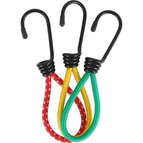 3PCS/Lot 6mm Bungee Cord Hooks Bungee Shock Cord Hook Spiral Wire Hook Heavy Duty Elastic Rope Strapping Bungee Cords